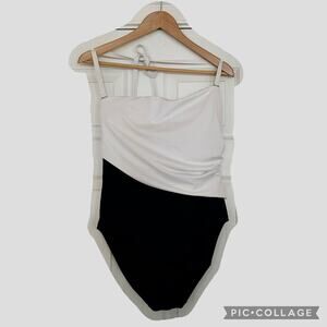 Lauren -RALPH LAUREN Bandeau One-Piece Swimsuit size 12